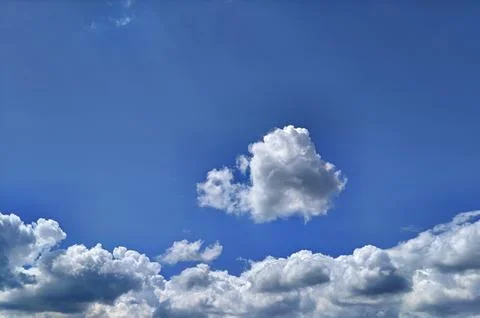 Blue sky, clouds. Stock Photos