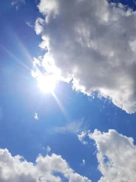 Blue sky with clouds Stockfoto's