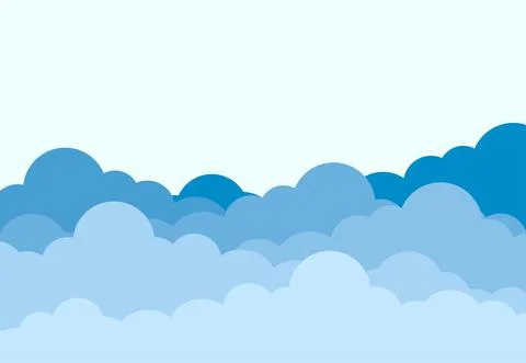 Blue sky with clouds for poster, presentation, website design concept Stock Illustration