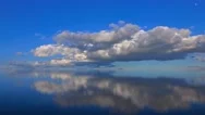 Blue Sky Clouds Reflections Stock Footage