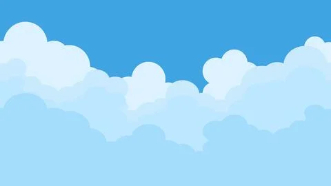 Blue sky with clouds. sky background on sunny day Heaven with bright air. sum Stock Illustration