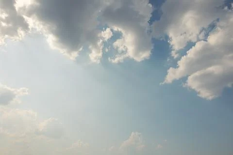 Blue sky with clouds, sky background Stock-Fotos