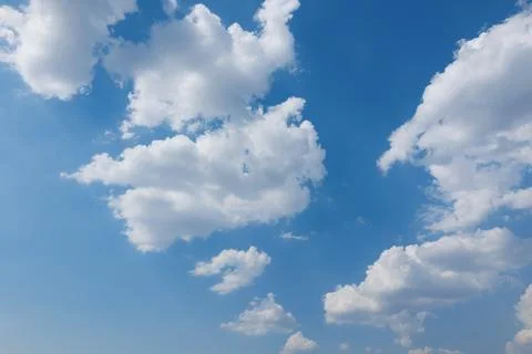 Blue sky with clouds, sky background Фото