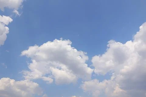 Blue sky with clouds, sky background 写真素材