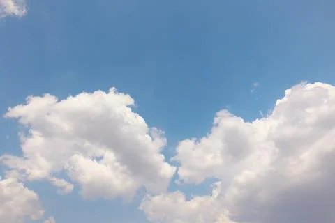 Blue sky with clouds, sky background 写真素材