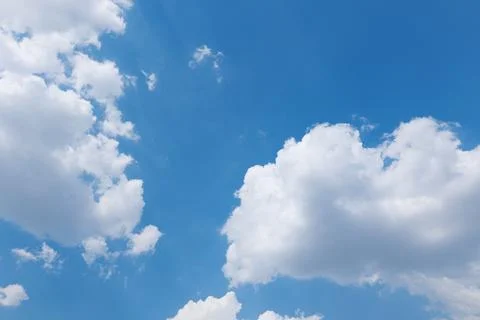 Blue sky with clouds, sky background Stock-Fotos
