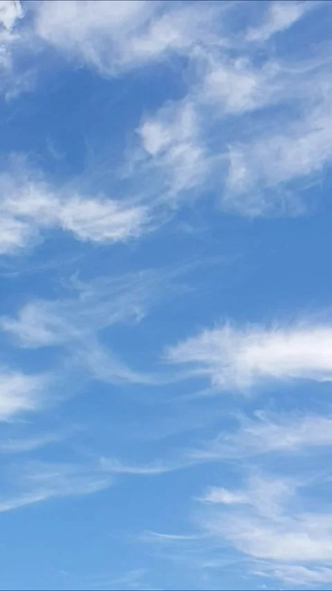 Blue sky with clouds slow motion Stock-Footage 243381659