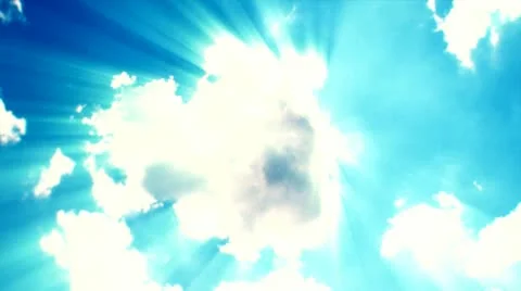 Blue sky with clouds Speed 2 Stock Footage 12281702