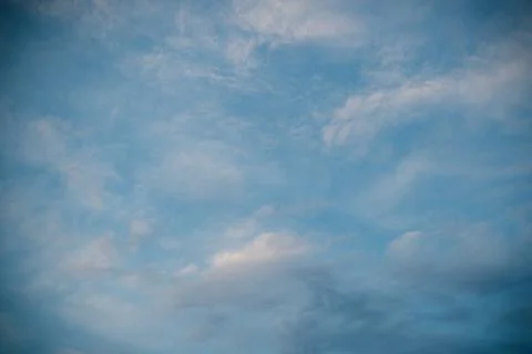 Blue sky with clouds on a spring day Stock Photos