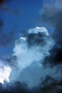Blue sky with clouds before the storm. Stock Photos