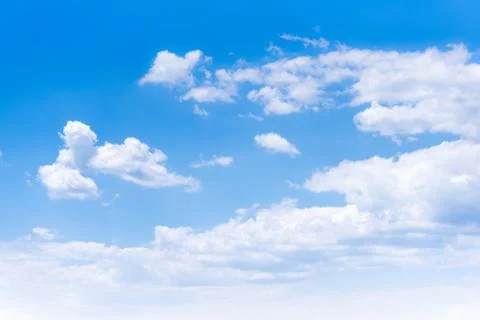 Blue sky with clouds, summer background, paradise Fotos Stock