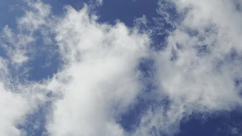 Blue sky with clouds in summer day landscape. Cloudscape background Stock Footage 339520808