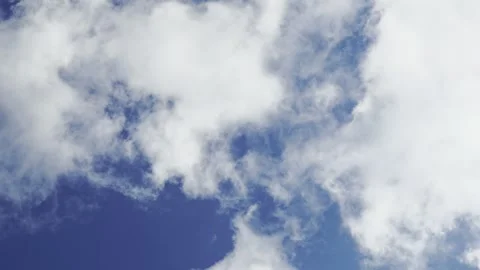 Blue sky with clouds in summer day landscape. Cloudscape background Stock Footage 339521298