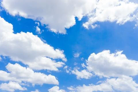 Blue sky with clouds in summer Stock Photos