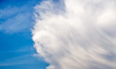 Blue sky with clouds in summer Stock Photos