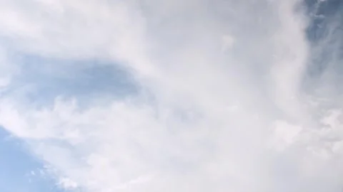 Blue sky in the clouds in summer, smooth movement Stock Footage 248209348