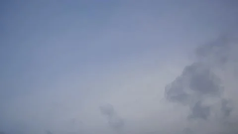 Blue sky with clouds at sunrise  - time lapse cloudscape - sky background Stock Footage 154804897