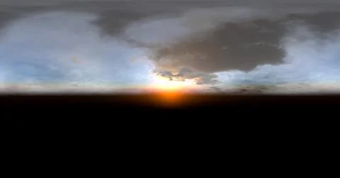 Blue sky with clouds at sunset or sunrise. Environment 360 HDRI MAP. Stock Illustration