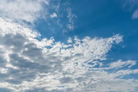 Blue sky with clouds sunset time Stock Photos