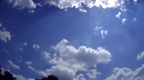 Blue sky clouds time lapse Stock Footage 67367775