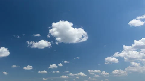 Blue sky with clouds. Time lapse of clouds in blue sky 4k Stock Footage 204949634