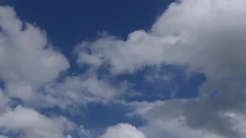 Blue sky with clouds time lapse video Stock Footage 241587231