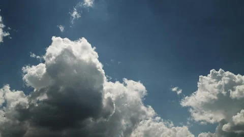 Blue sky with clouds, time lapse. Stock Footage 335654647