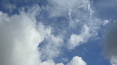 Blue sky clouds timelapse 4k time lapse big white clouds weather background Stock Footage 49609133