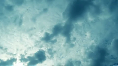 Blue sky with clouds timelapse Stock Footage 2976022