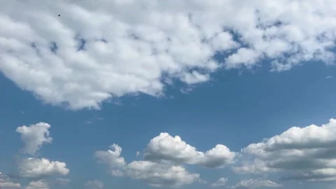 Blue sky with clouds timelapse footage Stock Footage 242582177