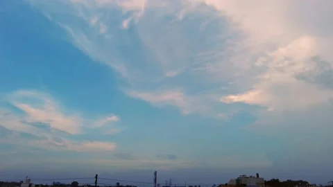 Blue sky clouds timelapse hyperlapse pov 4k Stock Footage 202183555
