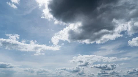 Blue Sky with Clouds, Timelapse, Nature Background Video stock 285303018