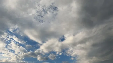 Blue sky clouds timelapse on a sunny day Stock Footage 155411019