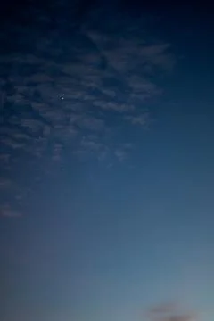 Blue Sky with Clouds at Twilight 스톡 사진