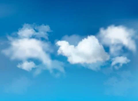 Blue sky with clouds. vector background. Stock Illustration