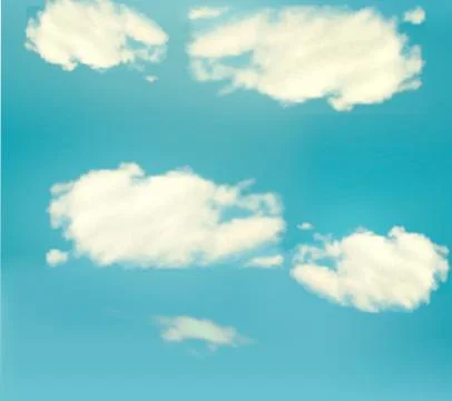 Blue sky with clouds. vector background Stock Illustration