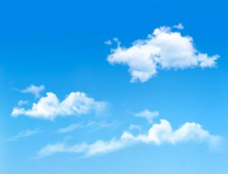 Blue sky with clouds. vector background Stock Illustration