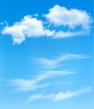 Blue sky with clouds. vector background Stock Illustration
