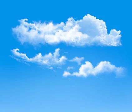 Blue sky with clouds. vector background Stock Illustration