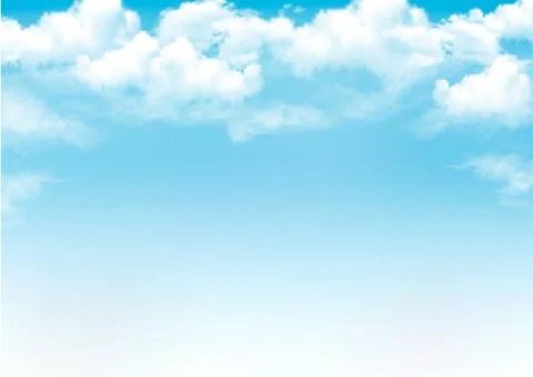 Blue sky with clouds. vector background Stock Illustration