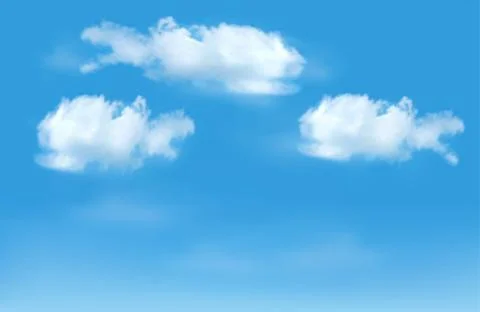 Blue sky with clouds. vector background. Stock Illustration