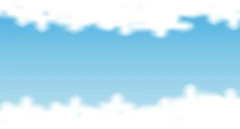 Blue sky with clouds. Vector background. White cloud detail in blue sky vecto 库存插图