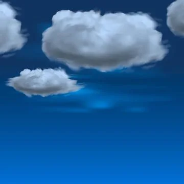 Blue sky with clouds, vector background Blue sky with clouds background, v... Stock Photos