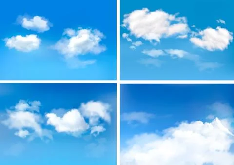 Blue sky with clouds. vector backgrounds. Stock Illustration