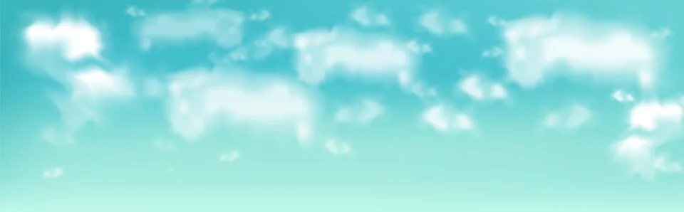 Blue sky with clouds Vector realistic. Beautiful banner templates Illustrazione stock