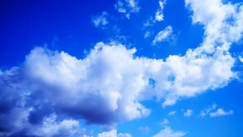 Blue sky with clouds. View Of Clouds In Sky Stock Photos