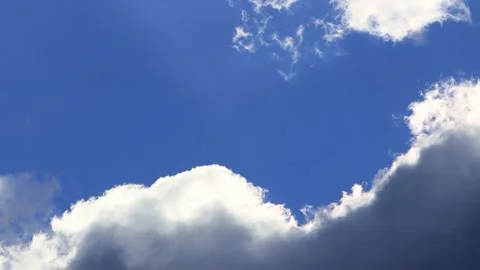 Blue sky with clouds white and grey  Stock Footage 226924247