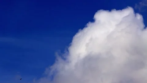 Blue sky with clouds white and grey  Video stock 244294629