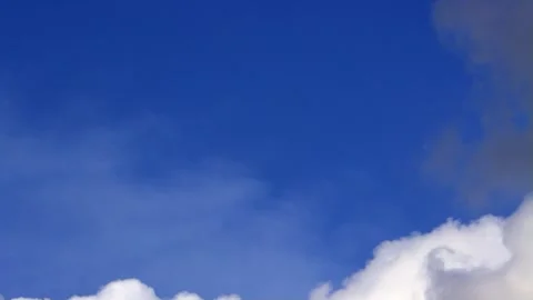 Blue sky with clouds white and grey  Video stock 244296063