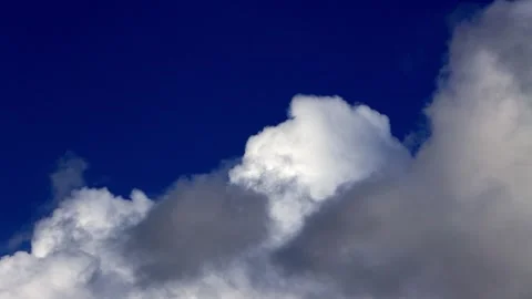 Blue sky with clouds white and grey, timelapse  Video stock 246270008